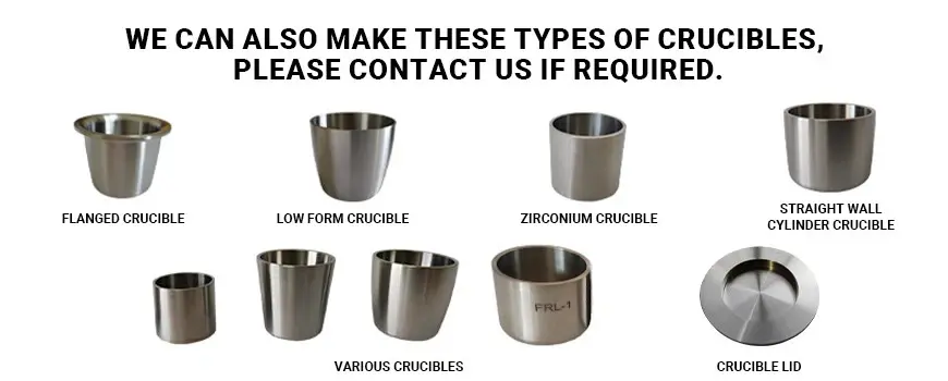 Zirconium Cylindrical Crucible Zirconium Cylindrical Crucible
