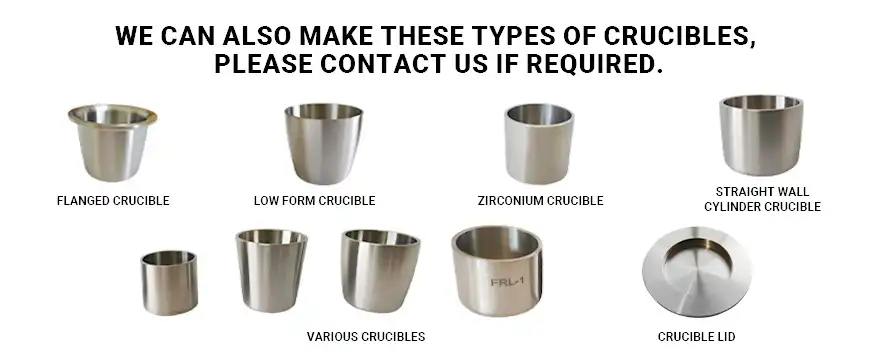 Zirconium Crucible For Fuel Cell Material for sale
