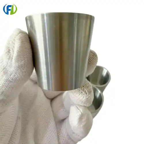 UNS R60001 30 mL Slanted-Wall Nuclear-Grade High-Purity Zirconium Crucible